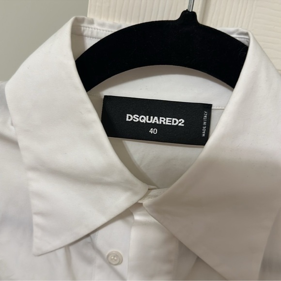 DSQUARED2 Elegant White Button-Up Shirt - Picture 8 of 8